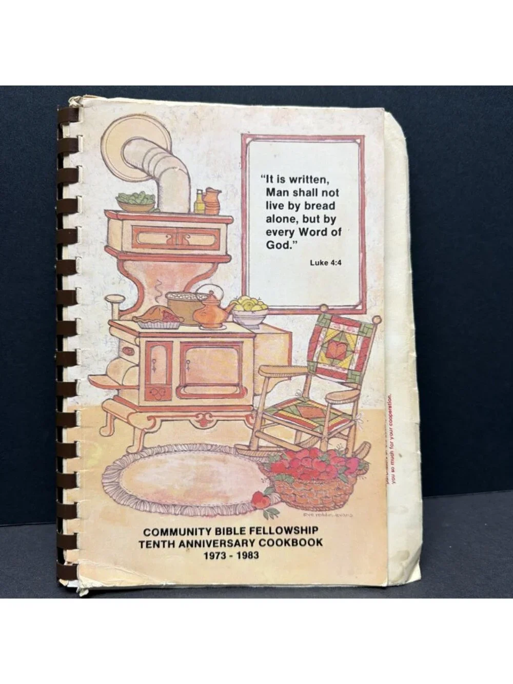 Vintage 1983 Cookbook St. Community Bible Fellowship 10th Anniversary Cookbook